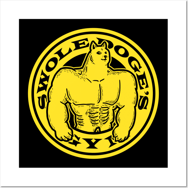 Swole Doge Wall Art by dumbshirts